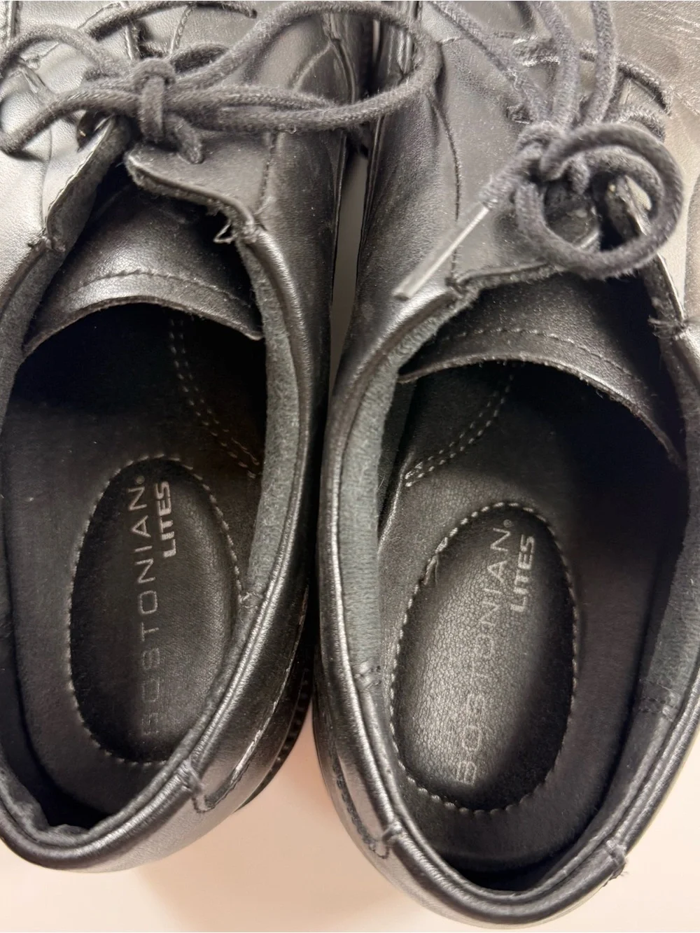 Size 8 Men - Bostonian Lites Men’s Black Leather Dress Shoes